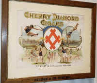 c1900 Cherry Diamond Cigars Sign 36x30inch.jpg (103603 bytes)